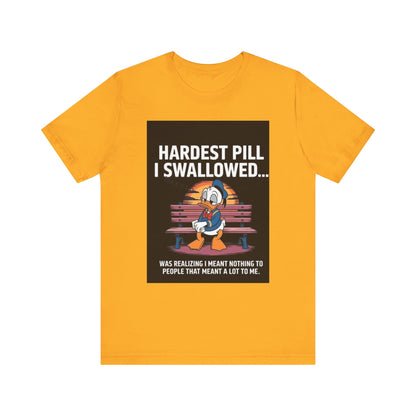 Hardest Pill Unisex Jersey Tee - Reflective Graphic T-Shirt for Thoughtful Wearers - Laughing N Style 