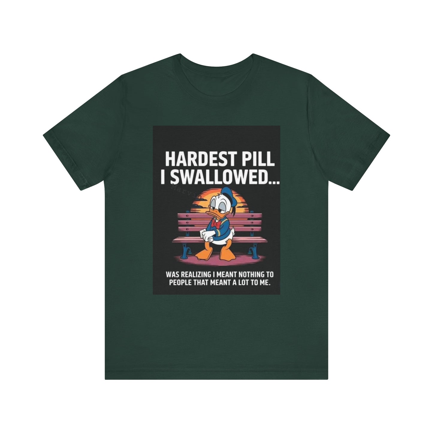 Hardest Pill Unisex Jersey Tee - Reflective Graphic T-Shirt for Thoughtful Wearers - Laughing N Style 