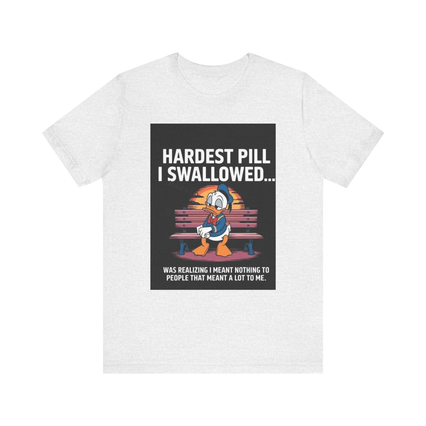 Hardest Pill Unisex Jersey Tee - Reflective Graphic T-Shirt for Thoughtful Wearers - Laughing N Style 