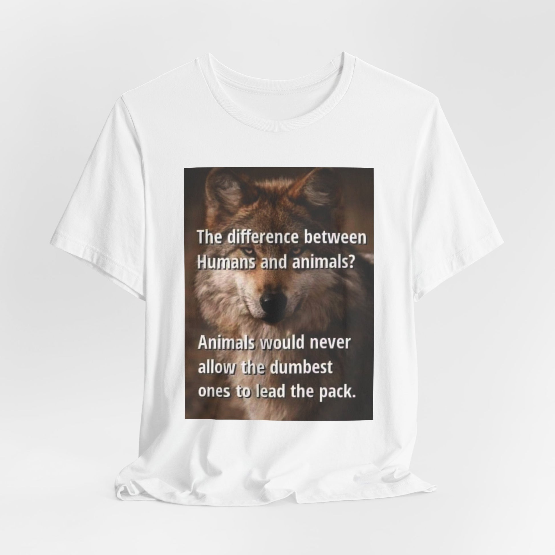 Humorous Animal-Themed Unisex Jersey Tee - "The Difference Between Humans and Animals?" - Laughing N Style 