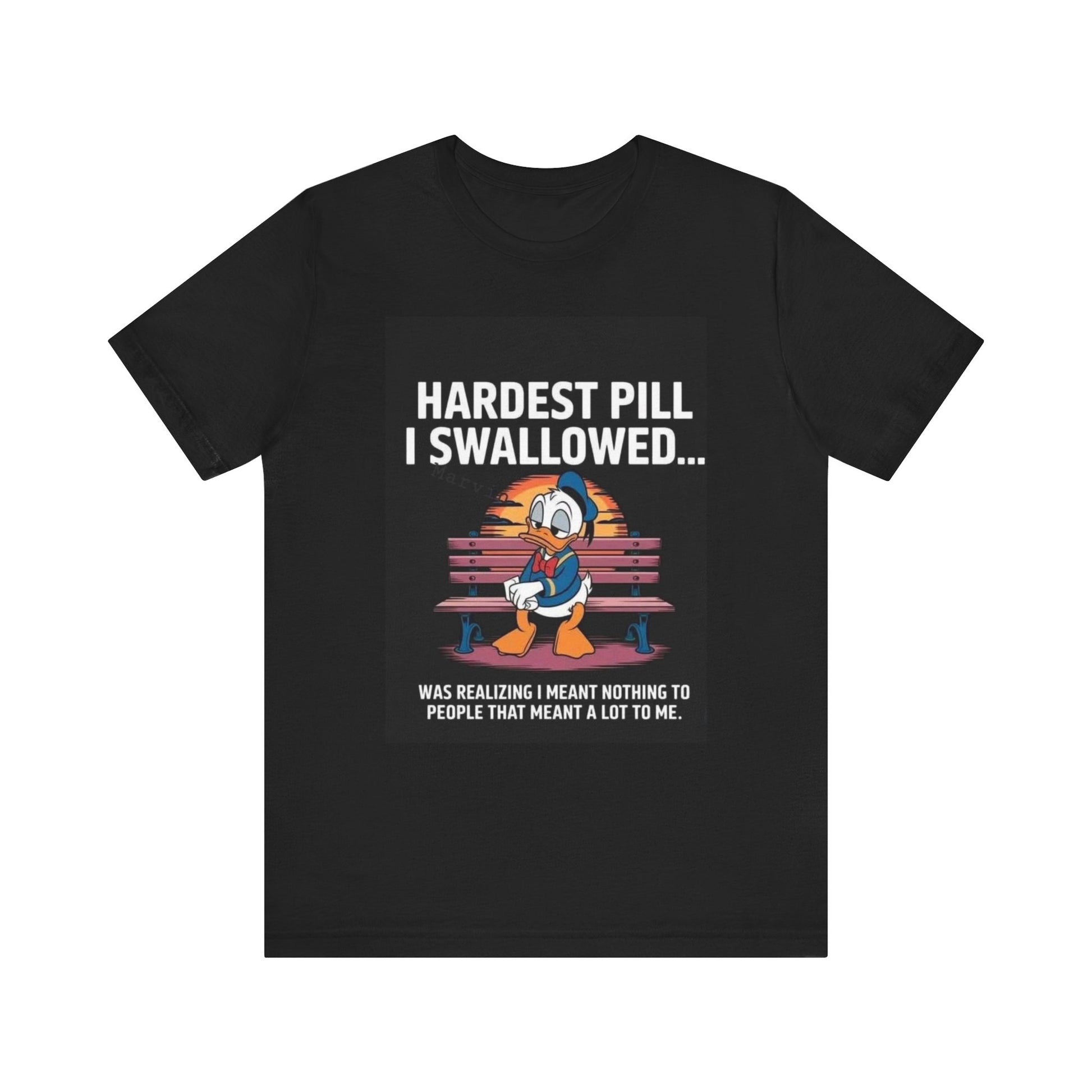 Hardest Pill Unisex Jersey Tee - Reflective Graphic T-Shirt for Thoughtful Wearers - Laughing N Style 