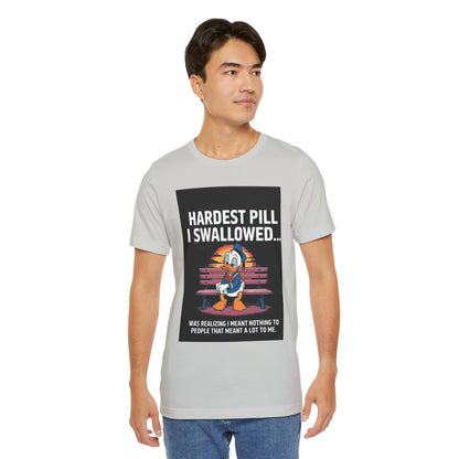 Hardest Pill Unisex Jersey Tee - Reflective Graphic T-Shirt for Thoughtful Wearers - Laughing N Style 