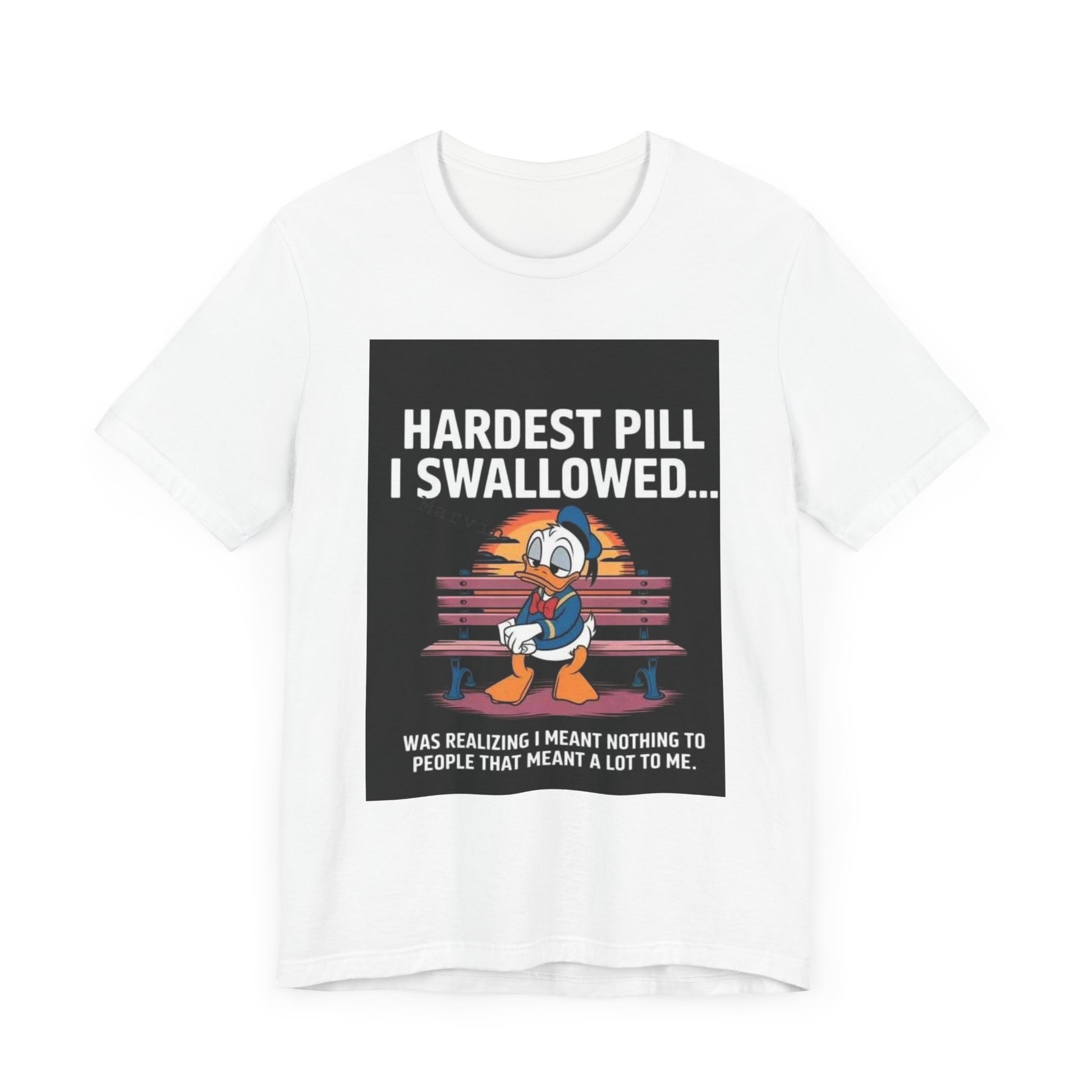 Hardest Pill Unisex Jersey Tee - Reflective Graphic T-Shirt for Thoughtful Wearers - Laughing N Style 
