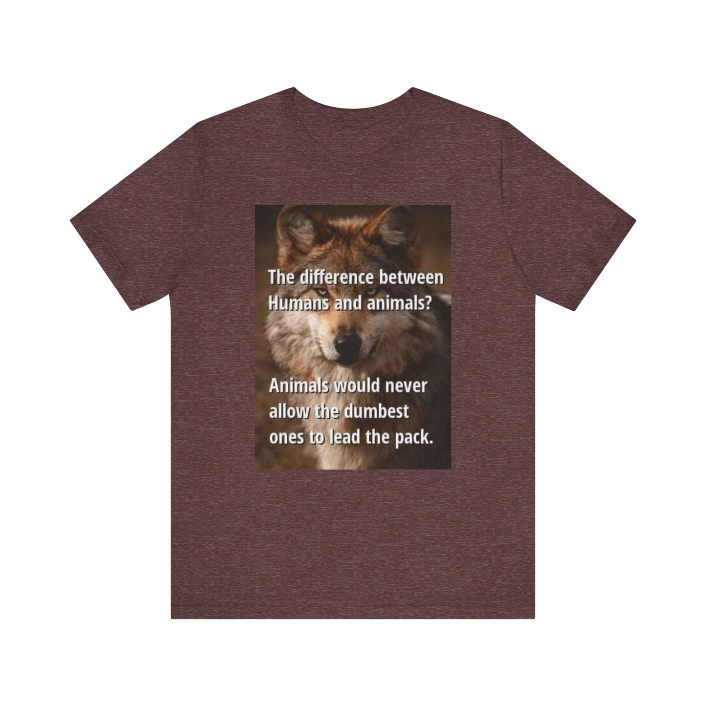 Humorous Animal-Themed Unisex Jersey Tee - "The Difference Between Humans and Animals?" - Laughing N Style 