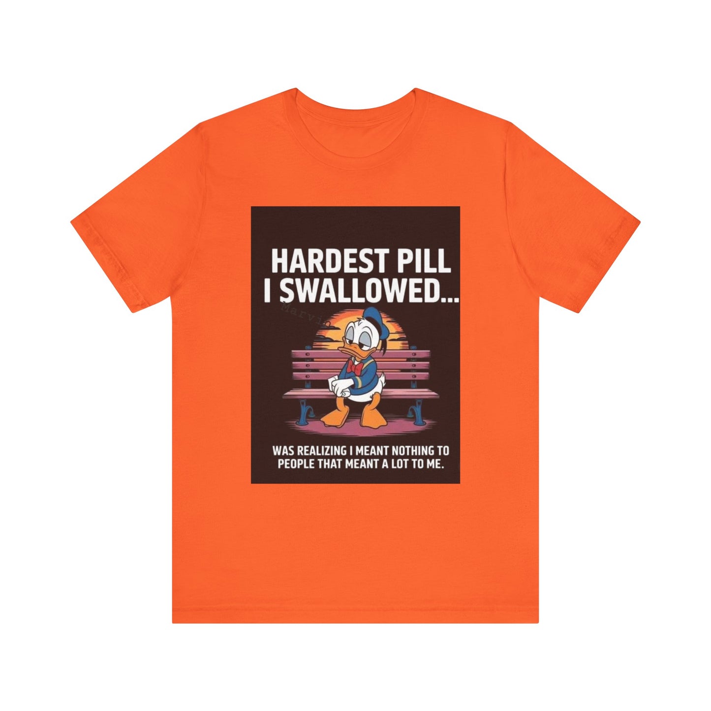 Hardest Pill Unisex Jersey Tee - Reflective Graphic T-Shirt for Thoughtful Wearers - Laughing N Style 